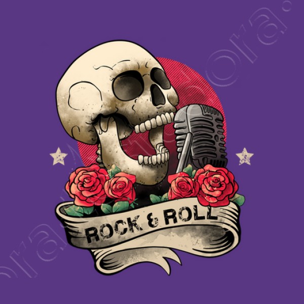 vamos a rockear rock and roll esqueleto