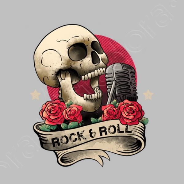 vamos a rockear rock and roll esqueleto