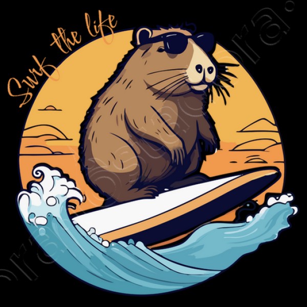Capibara Surfeando