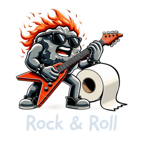 Roca Rollo Papel Higiu00e9nico Rock n Roll Heavy Metal