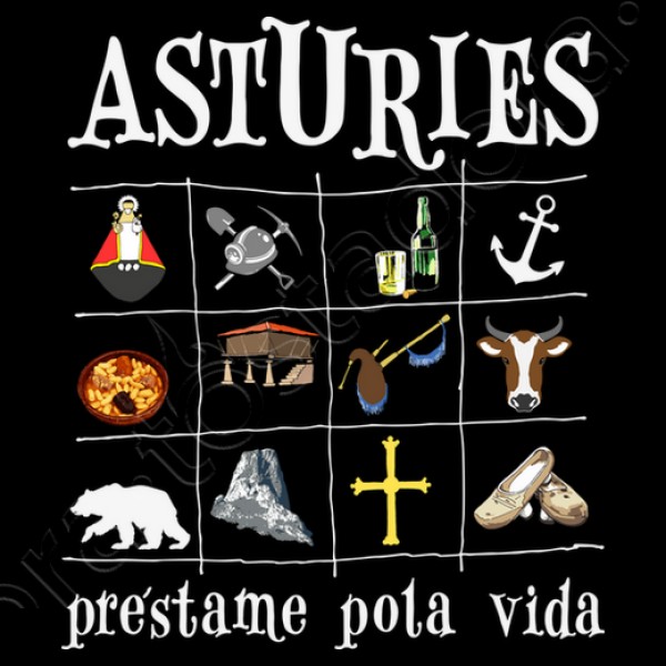 Asturies 2017 fondo oscuro - Camiseta para niu00f1o de manga corta