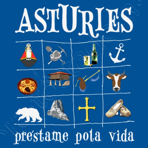 Asturies 2017 fondo oscuro - Camiseta para niu00f1o de manga corta