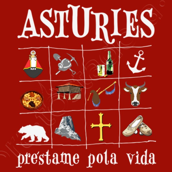 Asturies 2017 fondo oscuro - Camiseta para niu00f1o de manga corta