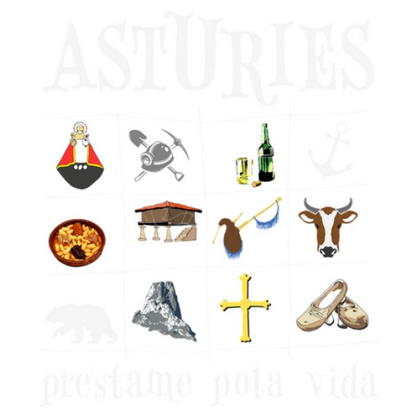 Asturies 2017 fondo oscuro - Camiseta para niu00f1o de manga corta