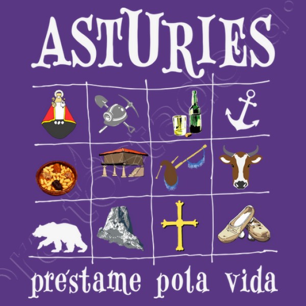 Asturies 2017 fondo oscuro - Camiseta para niu00f1o de manga corta