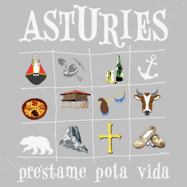 Asturies 2017 fondo oscuro - Camiseta para niu00f1o de manga corta