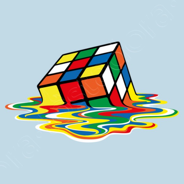 Cubo friki derretido