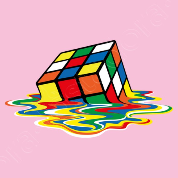 Cubo friki derretido