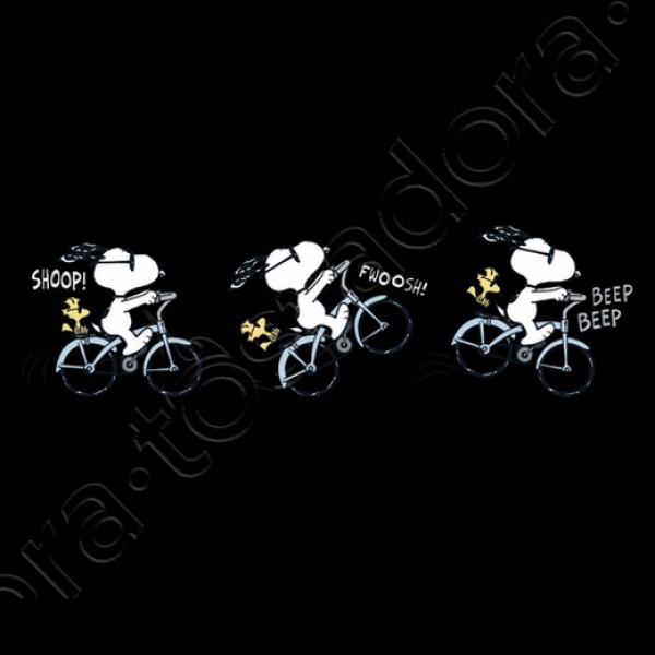 Snoopy Woodstock Biking