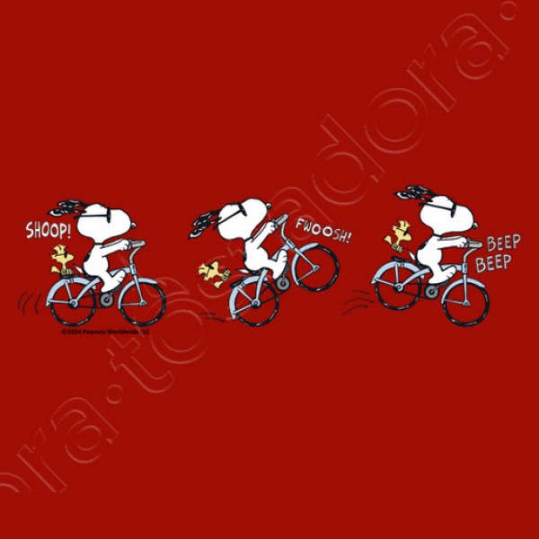 Snoopy Woodstock Biking
