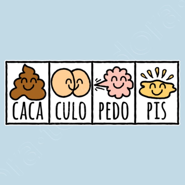 Caca Culo Pedo Pis (fondo oscuro)