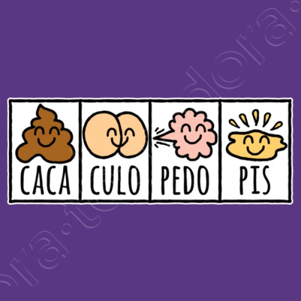 Caca Culo Pedo Pis (fondo oscuro)