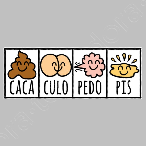 Caca Culo Pedo Pis (fondo oscuro)