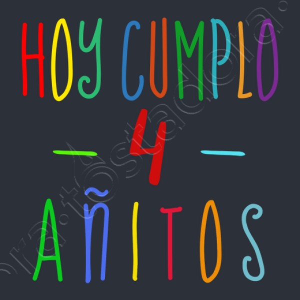 Camiseta 4 cumpleau00f1os niu00f1o o niu00f1a