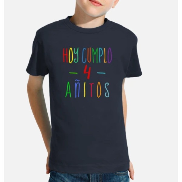 Camiseta 4 cumpleau00f1os niu00f1o o niu00f1a