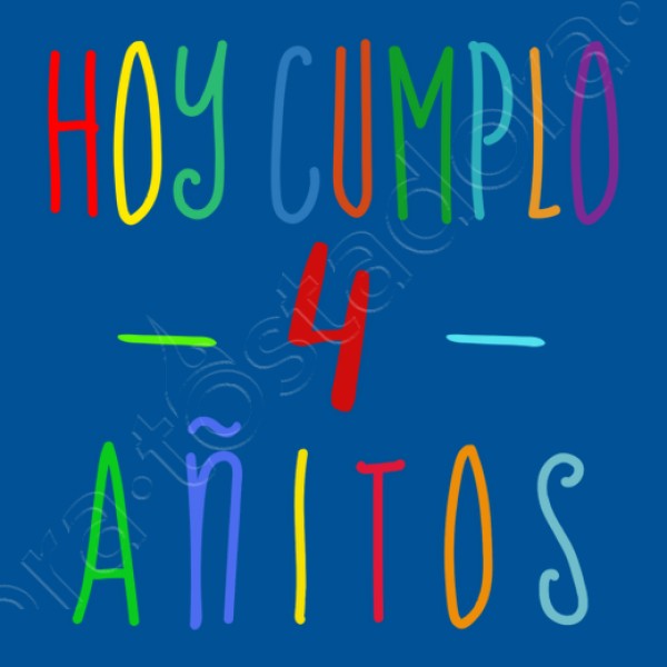 Camiseta 4 cumpleau00f1os niu00f1o o niu00f1a