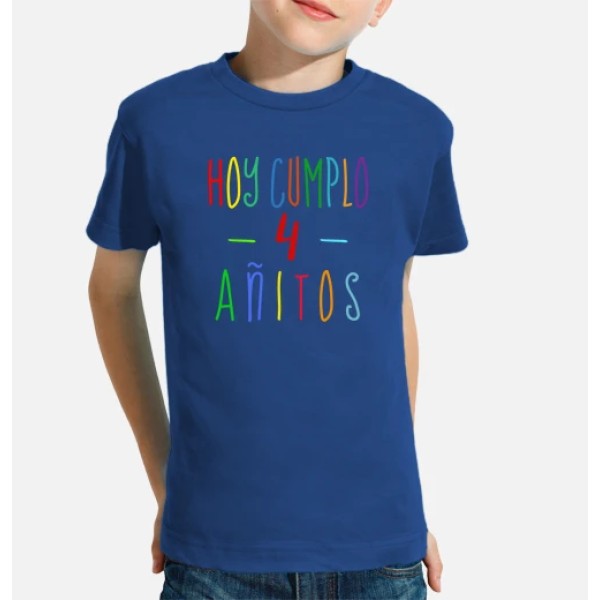 Camiseta 4 cumpleau00f1os niu00f1o o niu00f1a