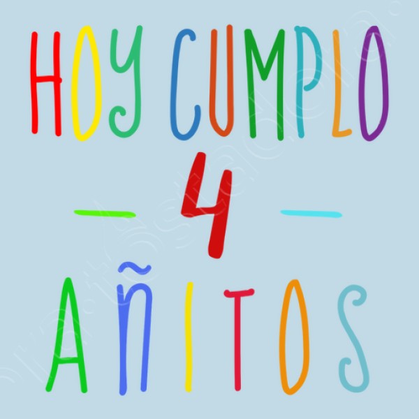 Camiseta 4 cumpleau00f1os niu00f1o o niu00f1a