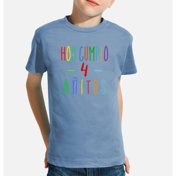 Camiseta 4 cumpleau00f1os niu00f1o o niu00f1a