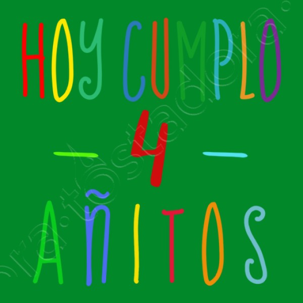 Camiseta 4 cumpleau00f1os niu00f1o o niu00f1a