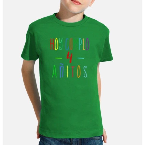Camiseta 4 cumpleau00f1os niu00f1o o niu00f1a