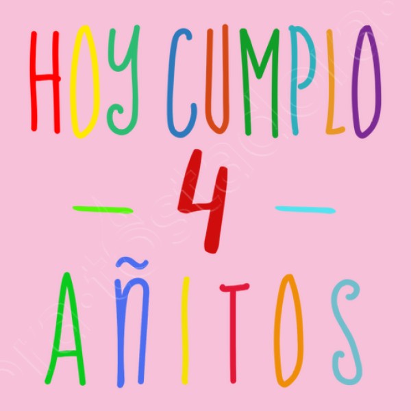 Camiseta 4 cumpleau00f1os niu00f1o o niu00f1a