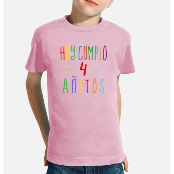 Camiseta 4 cumpleau00f1os niu00f1o o niu00f1a