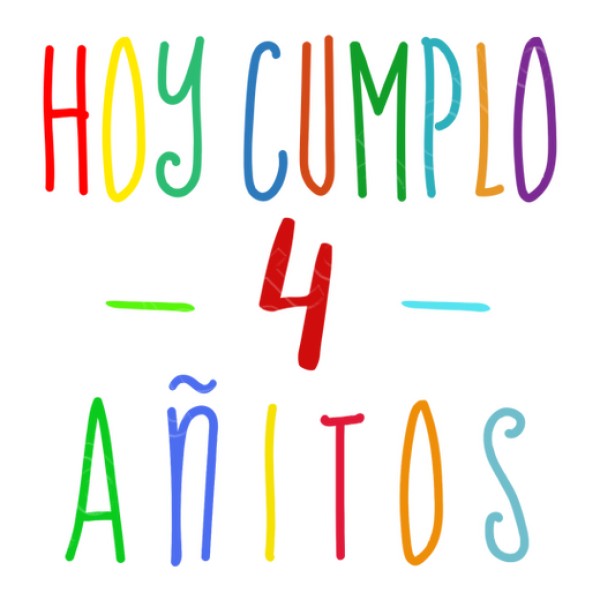 Camiseta 4 cumpleau00f1os niu00f1o o niu00f1a