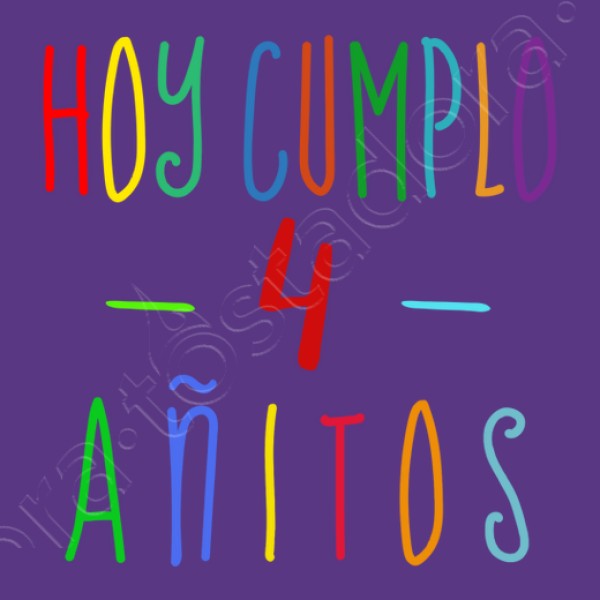 Camiseta 4 cumpleau00f1os niu00f1o o niu00f1a