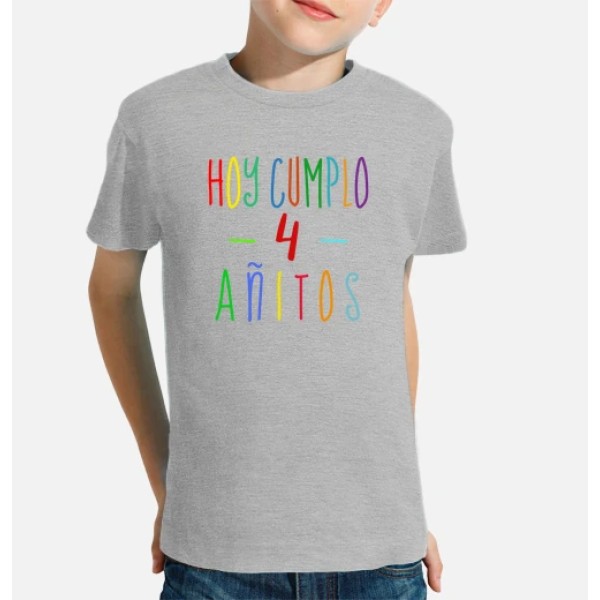 Camiseta 4 cumpleau00f1os niu00f1o o niu00f1a