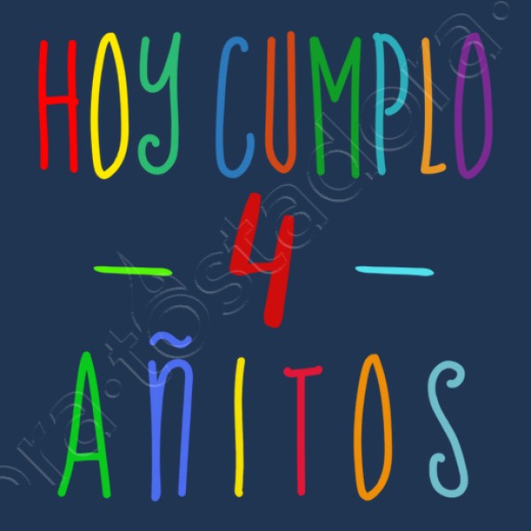 Camiseta 4 cumpleau00f1os niu00f1o o niu00f1a