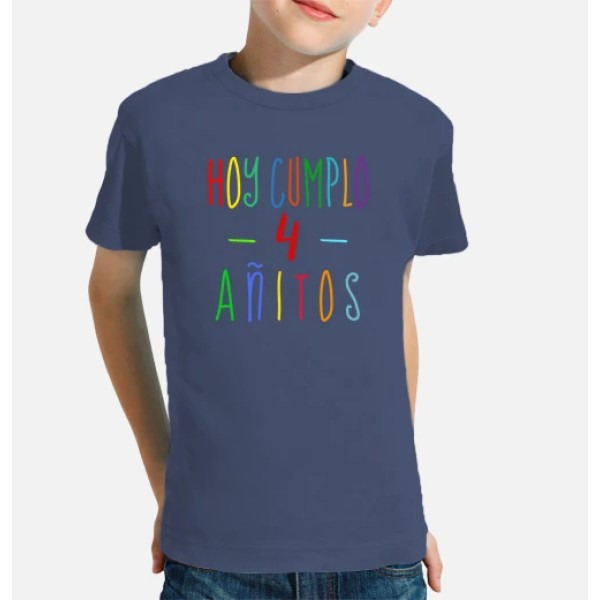 Camiseta 4 cumpleau00f1os niu00f1o o niu00f1a