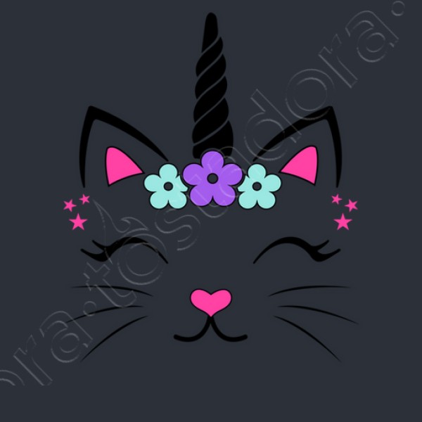 Camiseta Gata Unicornio Fantasu00eda Divertidas Graciosa Infantiles Animales
