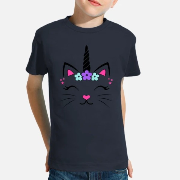 Camiseta Gata Unicornio Fantasu00eda Divertidas Graciosa Infantiles Animales
