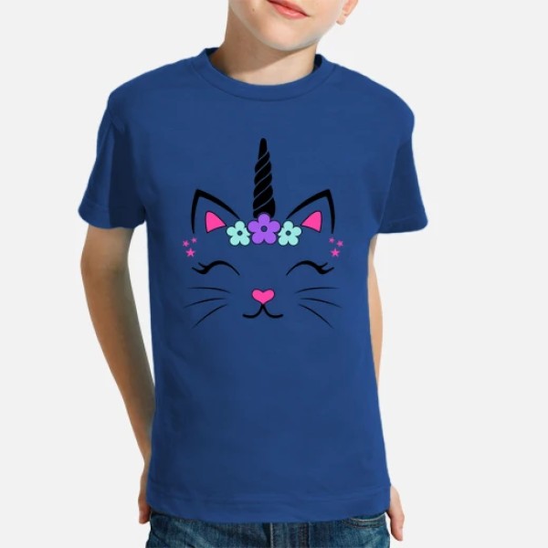 Camiseta Gata Unicornio Fantasu00eda Divertidas Graciosa Infantiles Animales