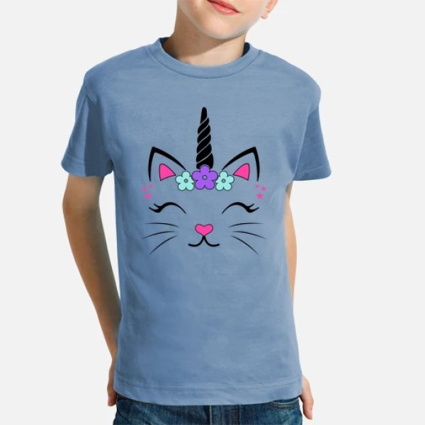 Camiseta Gata Unicornio Fantasu00eda Divertidas Graciosa Infantiles Animales