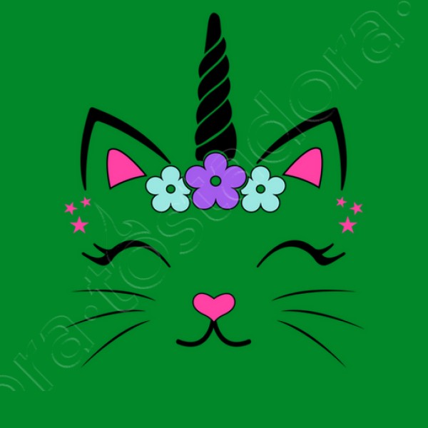 Camiseta Gata Unicornio Fantasu00eda Divertidas Graciosa Infantiles Animales