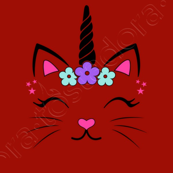 Camiseta Gata Unicornio Fantasu00eda Divertidas Graciosa Infantiles Animales