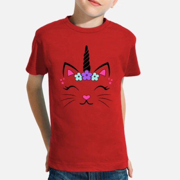 Camiseta Gata Unicornio Fantasu00eda Divertidas Graciosa Infantiles Animales