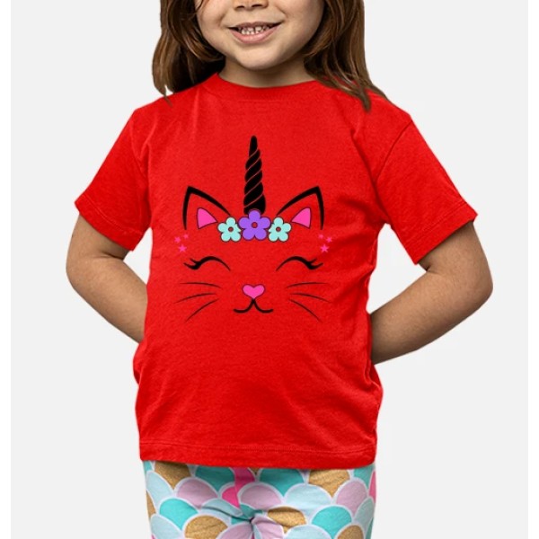 Camiseta Gata Unicornio Fantasu00eda Divertidas Graciosa Infantiles Animales