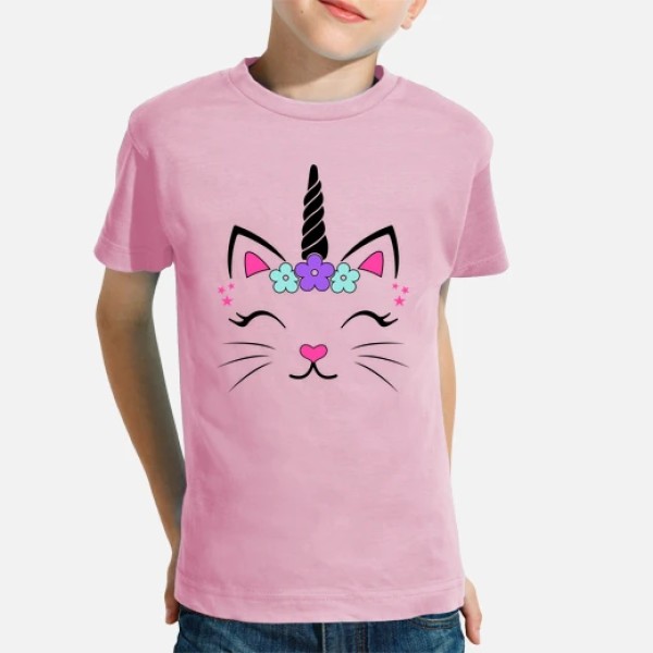 Camiseta Gata Unicornio Fantasu00eda Divertidas Graciosa Infantiles Animales