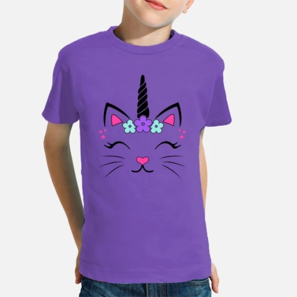Camiseta Gata Unicornio Fantasu00eda Divertidas Graciosa Infantiles Animales