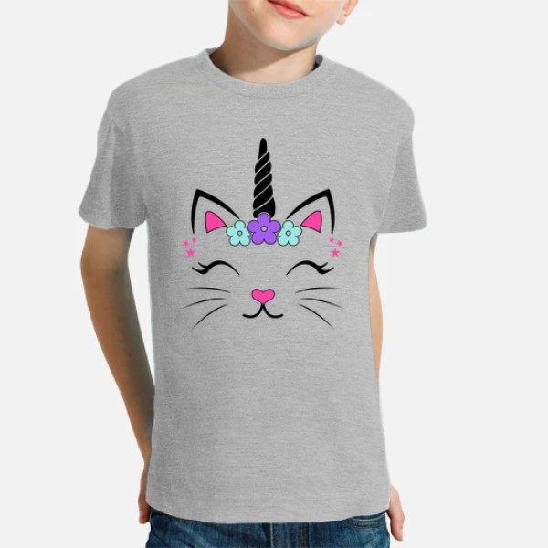Camiseta Gata Unicornio Fantasu00eda Divertidas Graciosa Infantiles Animales