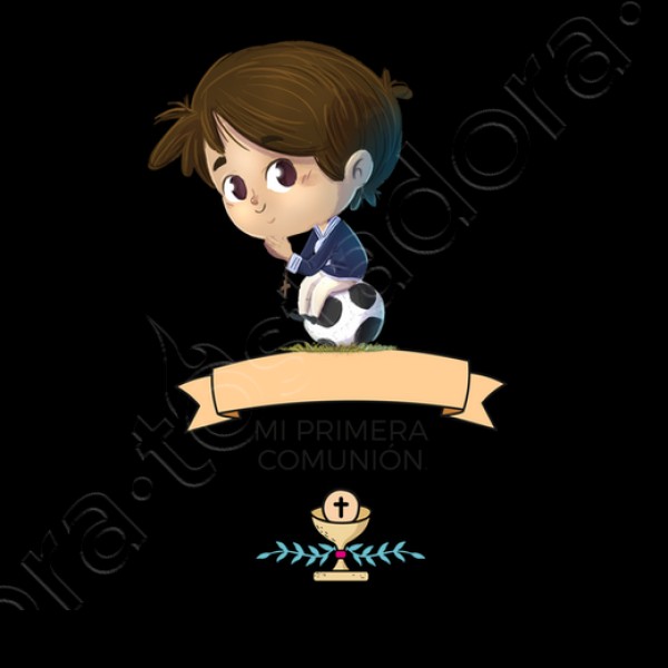 Niu00f1o futbol primera comuniu00f3n - personalu00edzala
