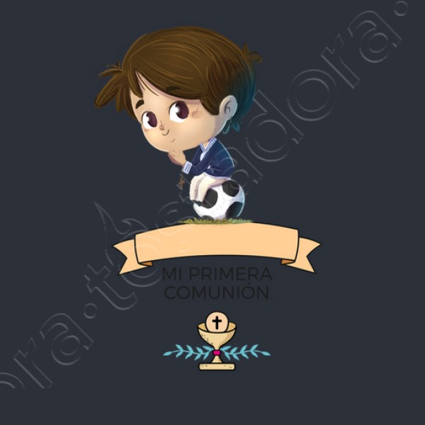 Niu00f1o futbol primera comuniu00f3n - personalu00edzala