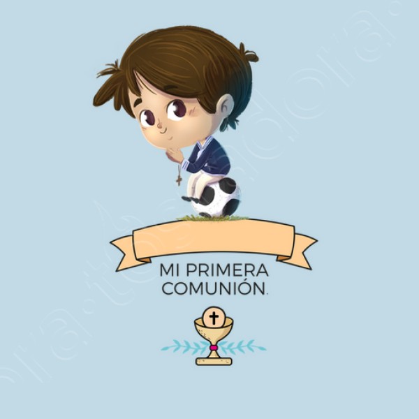 Niu00f1o futbol primera comuniu00f3n - personalu00edzala