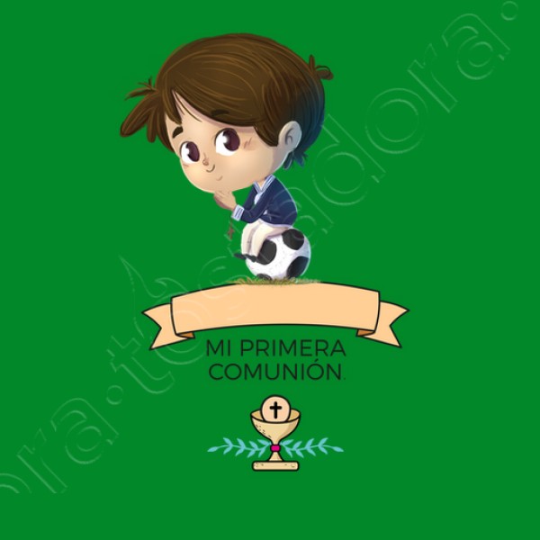 Niu00f1o futbol primera comuniu00f3n - personalu00edzala