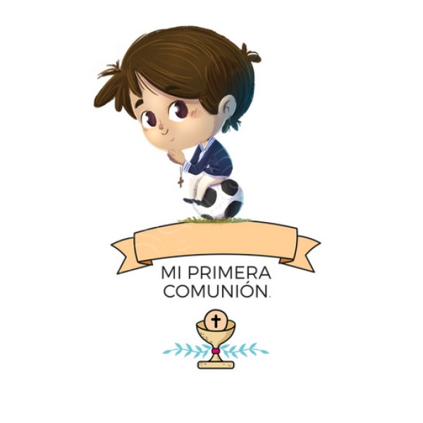 Niu00f1o futbol primera comuniu00f3n - personalu00edzala