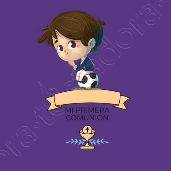 Niu00f1o futbol primera comuniu00f3n - personalu00edzala