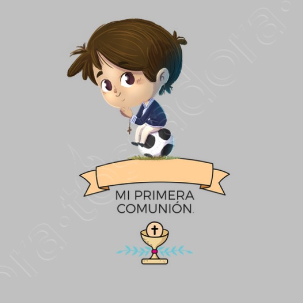 Niu00f1o futbol primera comuniu00f3n - personalu00edzala